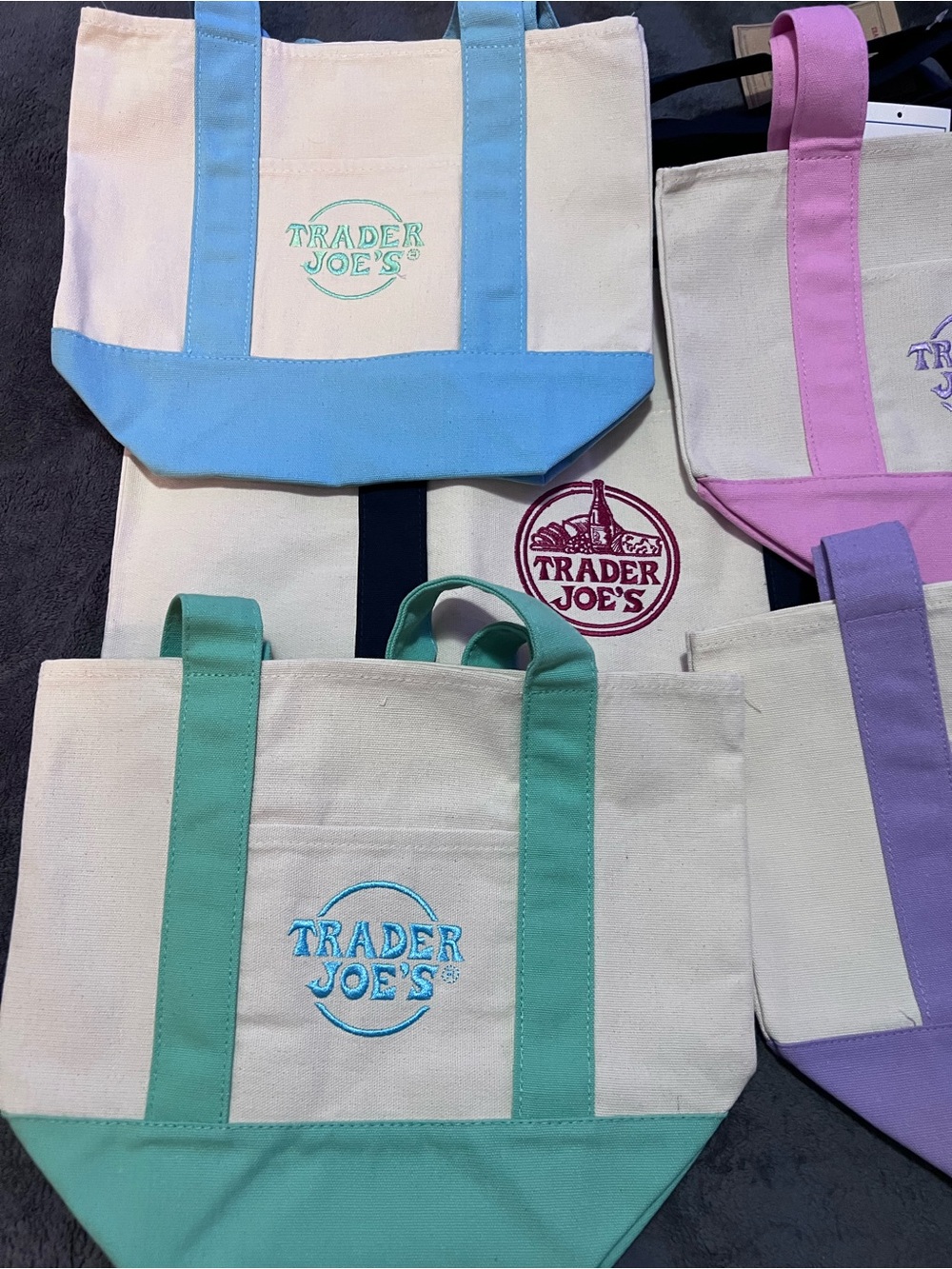 Set of 5 Trader Joe’s Canvas Tote